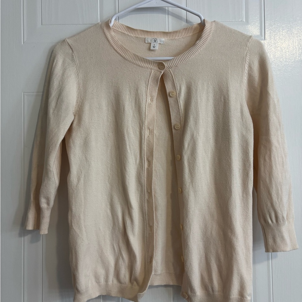 BP Light Cream Open Cardigan